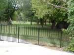 Rod Iron fence near the driveway